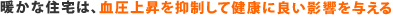 血圧上昇を抑制して健康に良い影響を